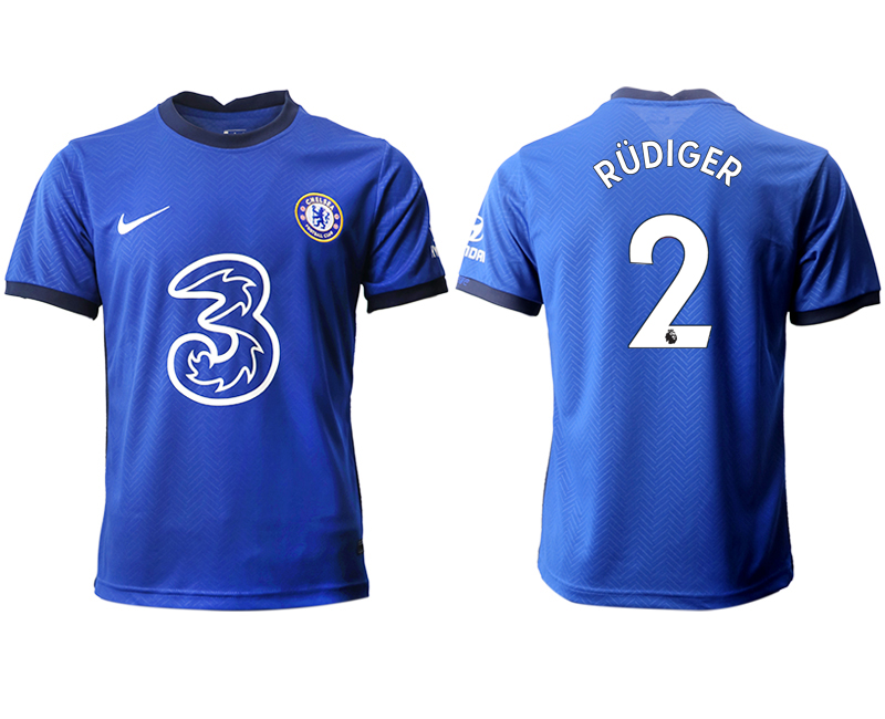 Men 2020-2021 club Chelsea home aaa version #2 blue Soccer Jerseys->chelsea jersey->Soccer Club Jersey